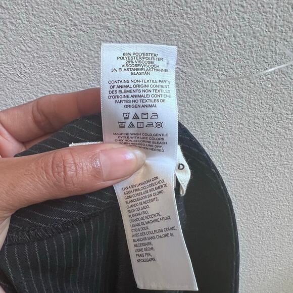 Lucky Brand Cropped Wide Leg Striped Pleated Dress Pant Trouser Women's Size 10 - Picture 10 of 10